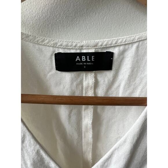 Able cotton white button dress women's size S - Picture 4 of 7